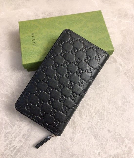 Gucci Classic Embossed G Zip Wallet 233194