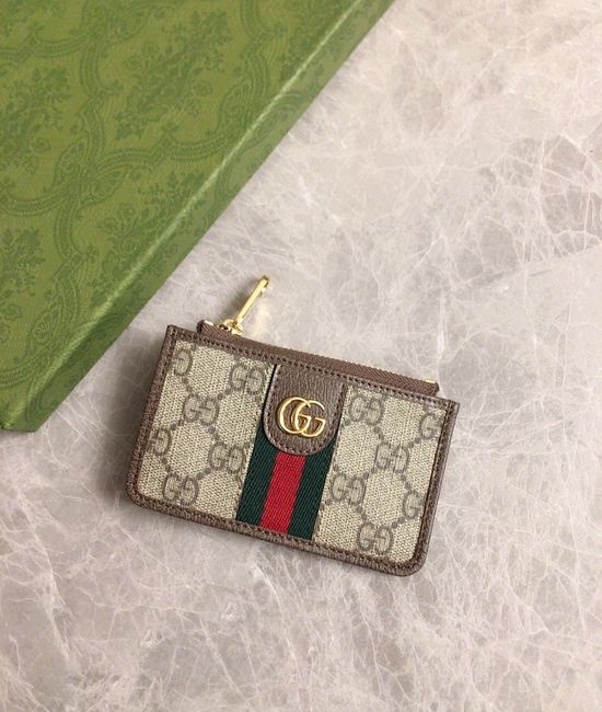 Gucci GG Supreme Canvas Card Holder 671723
