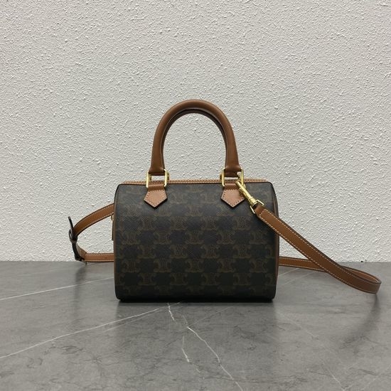 Celine Triomphe Canvas Small Boston Bag 197582