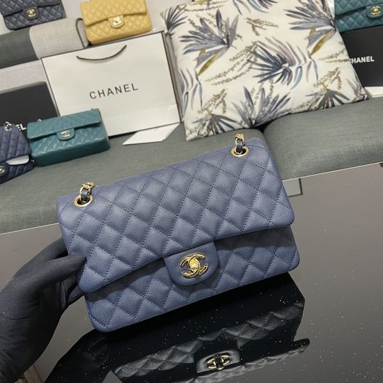 Chanel CF Classic Caviar Leather Handbag 1112
