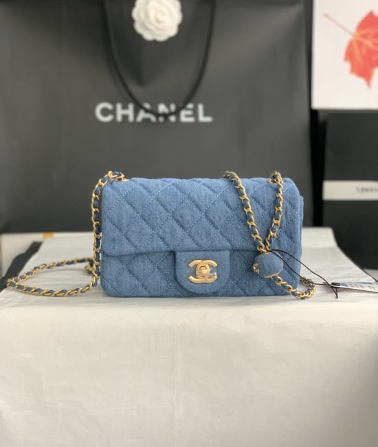 Chanel CF Denim Adjustable Shoulder Bag AS1787