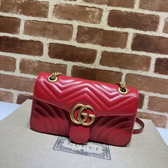 Gucci Original Full Leather Red Bag 443497