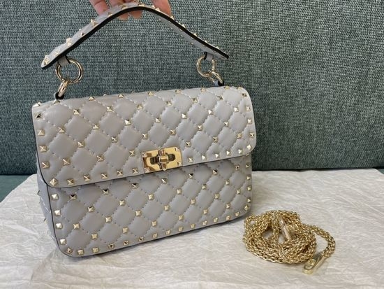 Valentino Classic Studded Lambskin Handbag 0123