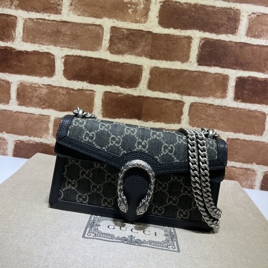Gucci Large Bag Black Denim Fabric 499623