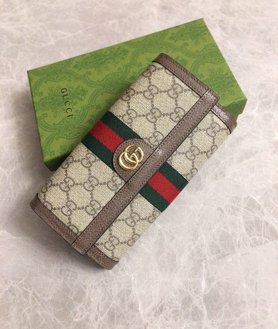 Gucci Ophidia GG Supreme Long Wallet 523153