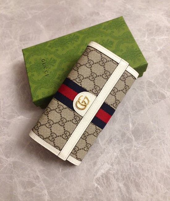Gucci Ophidia GG Canvas Bifold Long Wallet 523153