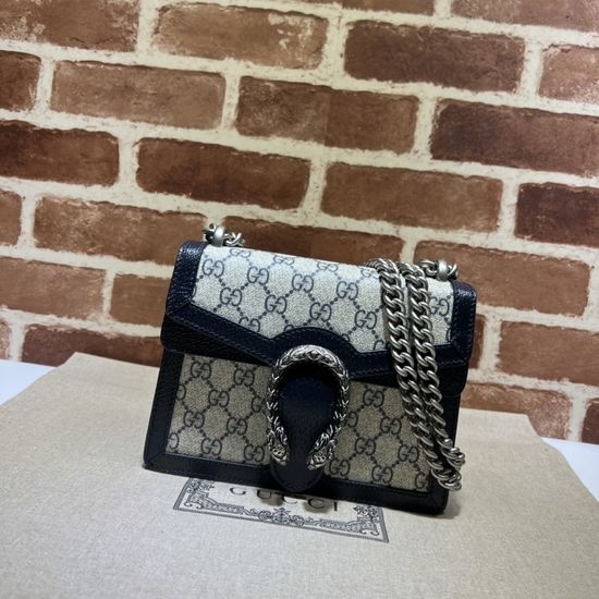 Gucci Dionysus Bag Embossed Canvas Leather Trim 421970
