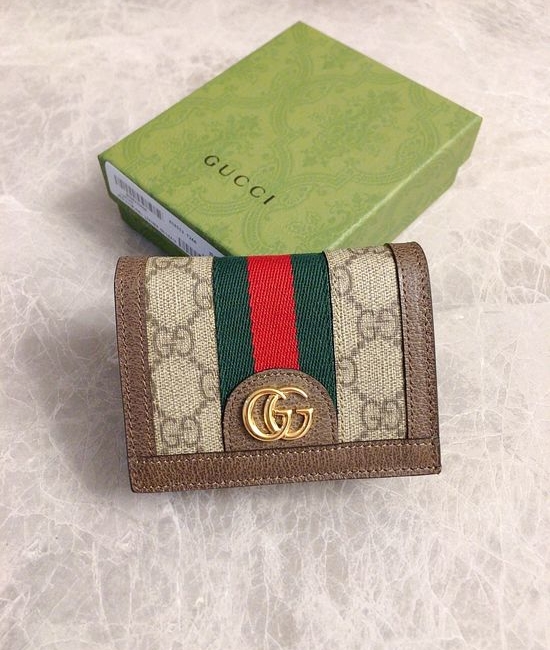 Gucci Ophidia GG Canvas Short Card Holder 523155