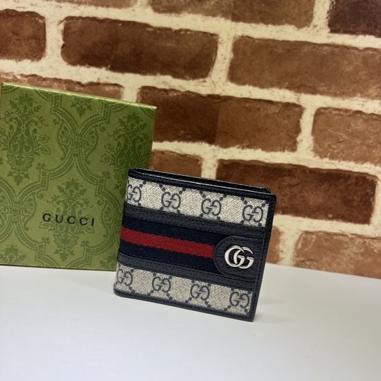 Gucci Classic Leather Short Wallet 597606