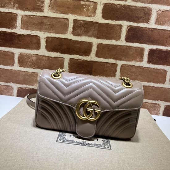 Gucci Classic Upgraded Leather Milk Tea Tote 443497