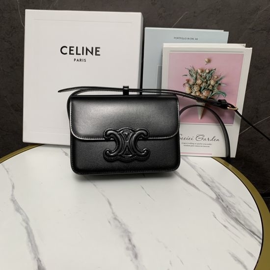 Celine Embossed Triomphe Leather Bag 199233