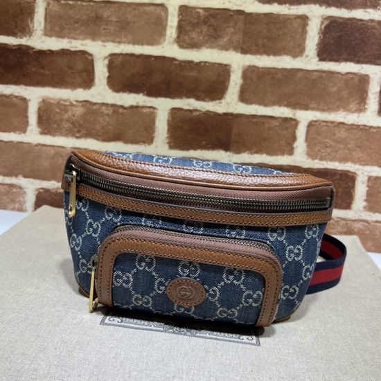 Gucci Casual Bag Denim Blue Fabric 682933