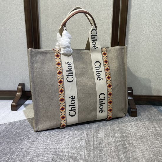 Chloe Woody Bohemian Embroidered Tote Bag 6059