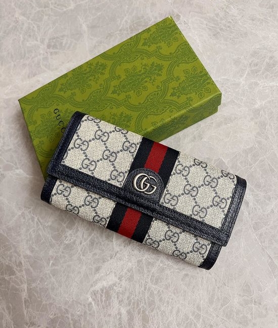 Gucci Ophidia GG Supreme Bifold Long Wallet 523153