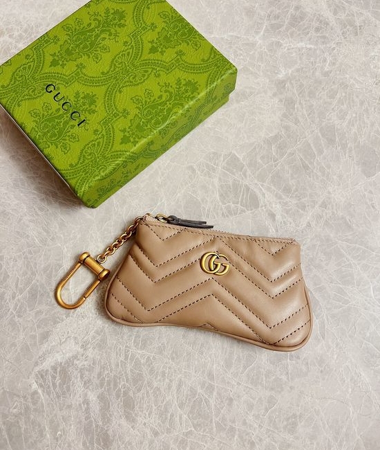 Gucci GG Embroidered Grain Leather Coin Purse 671773