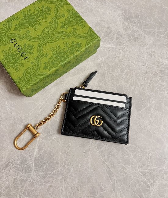 Gucci Wallet Leather Embossed Card Holder 627064