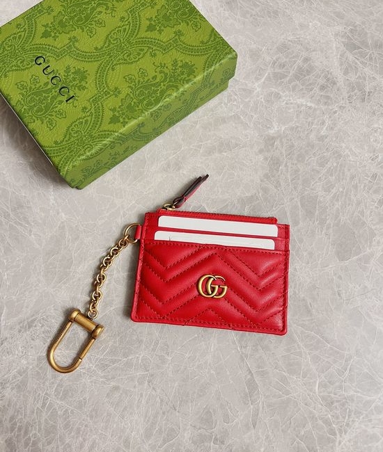 Gucci Wallet Leather Embossed Card Holder 627064