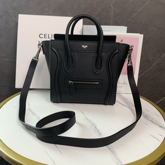 Celine Nano Smiley Litchi Grain Handbag 189243