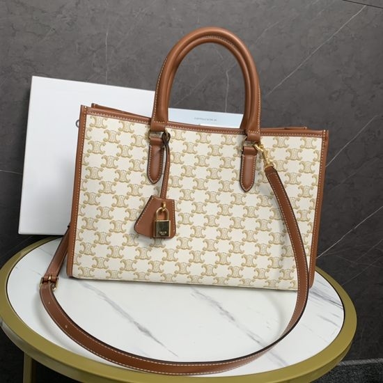Celine Cabas Triomphe Canvas Small Tote Bag 199742