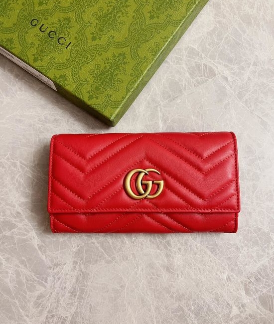 Gucci GG Marmont Quilted Leather Long Wallet 443436
