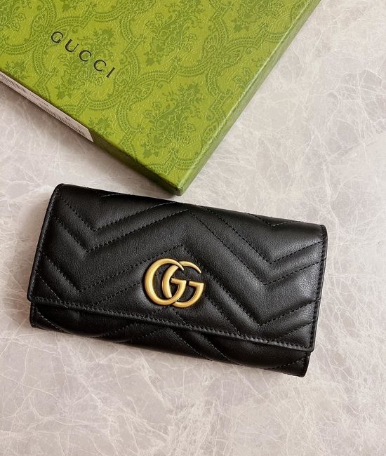Gucci GG Marmont Quilted Leather Long Wallet 443436