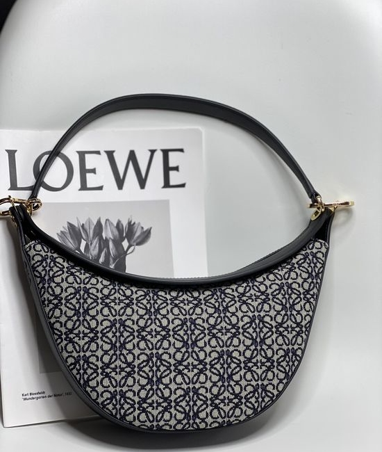 Loewe Luna Small Anagram Jacquard Hobo Bag 3073