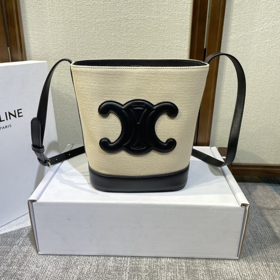 Celine Cuir Bucket Bag with Triomphe Logo 15554