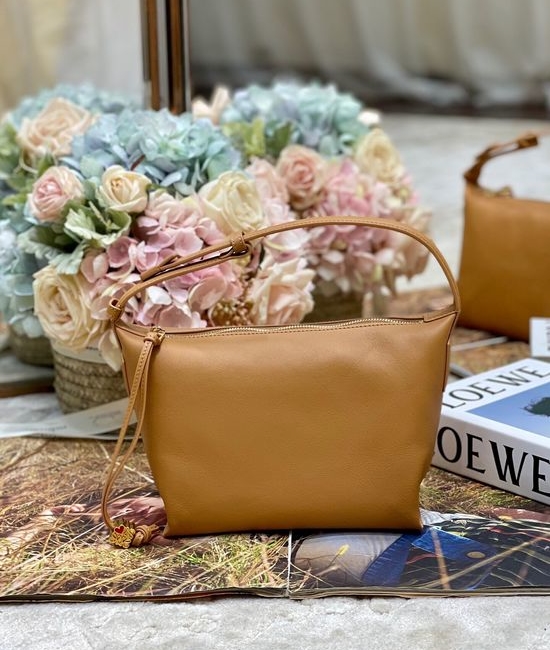 Loewe Cubi Brown Nappa Leather Shoulder Bag 14573