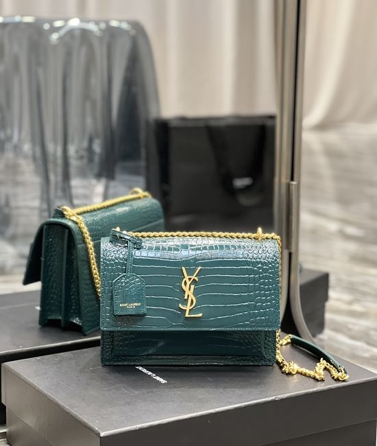 Yves Saint Laurent YSL Sunset Crocodile Pattern Bag 422906