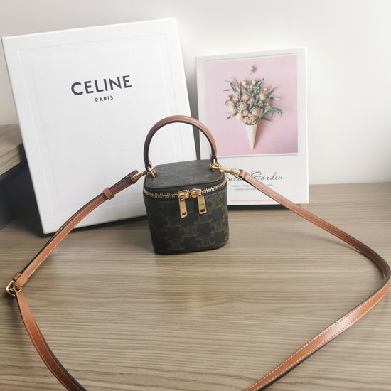 Celine Small Cylinder Box Bag Monogram Pattern 10J762