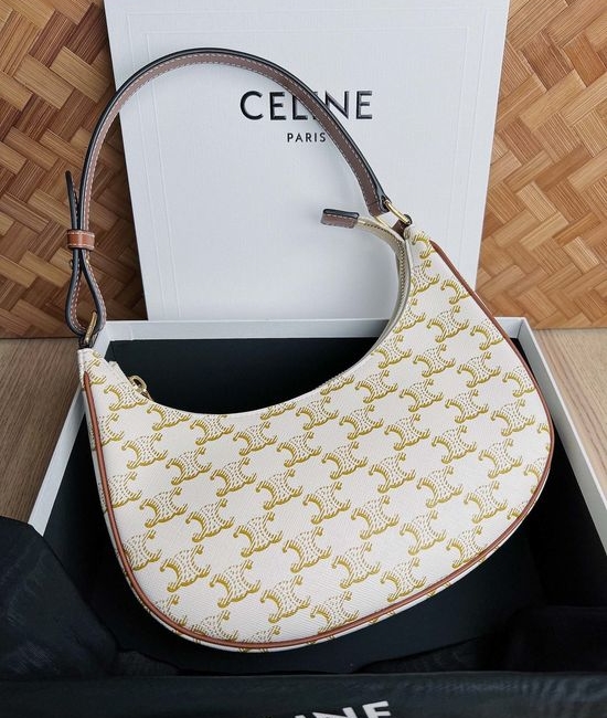 Celine AVA TRIOMPHE Coated Canvas Shoulder Bag 16848