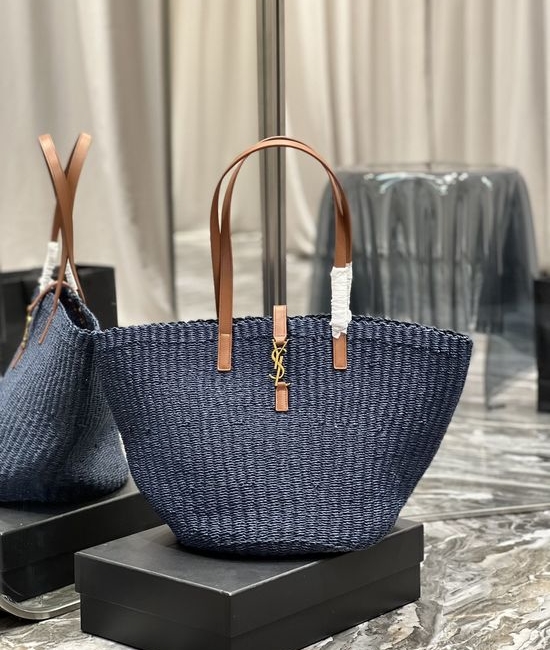 Yves Saint Laurent YSL Large Raffia Woven Tote Bag 688221