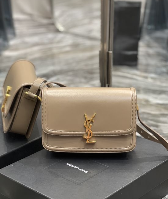 Yves Saint Laurent YSL Solferino Nude Pink Gold Buckle 634305
