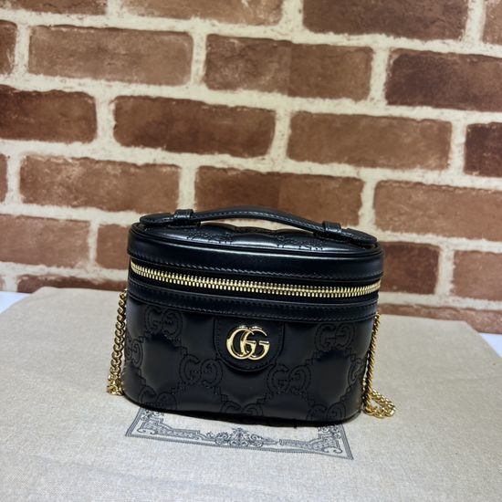 Gucci GG Embroidered Black Bag 723770