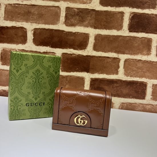 Gucci Classic Brown Embroidered G Wallet 723786