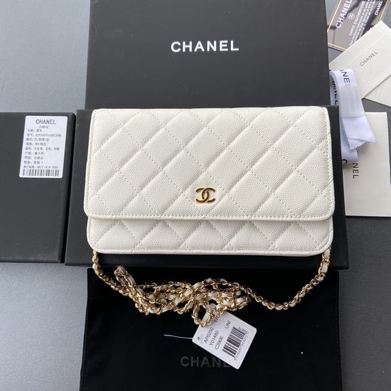 Chanel Crossbody Bag Grained Calfskin Gold Hardware AP0250