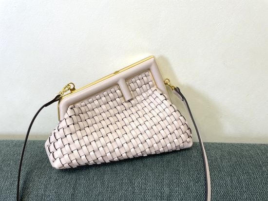 Fendi First Woven Lambskin Asymmetric Handbag 80018