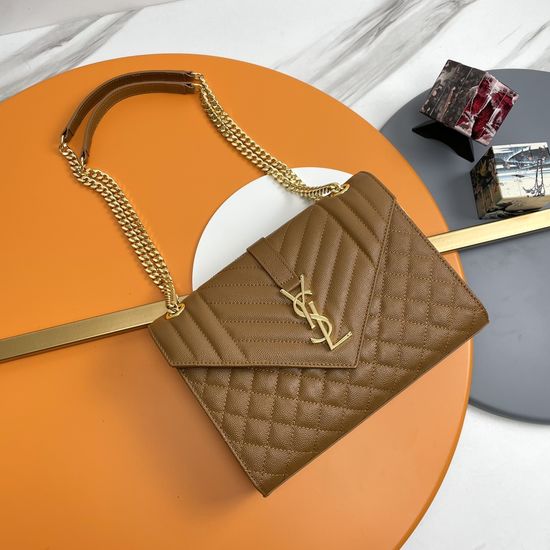 Yves Saint Laurent Envelope Bag Grain Leather 487206.ZX