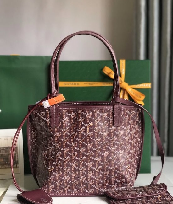 Goyard Tote Bag with Custom Canvas and Leather 020660