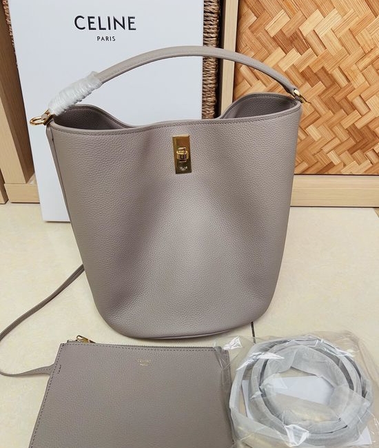 Celine Bucket 16 Leather Tote Bag 195573