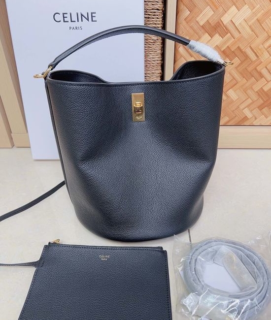 Celine Bucket 16 Leather Tote Bag 195573