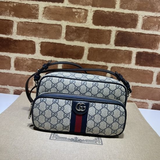 Gucci Blue Rubber/Pig Pattern Crossbody Bag 723312 6863