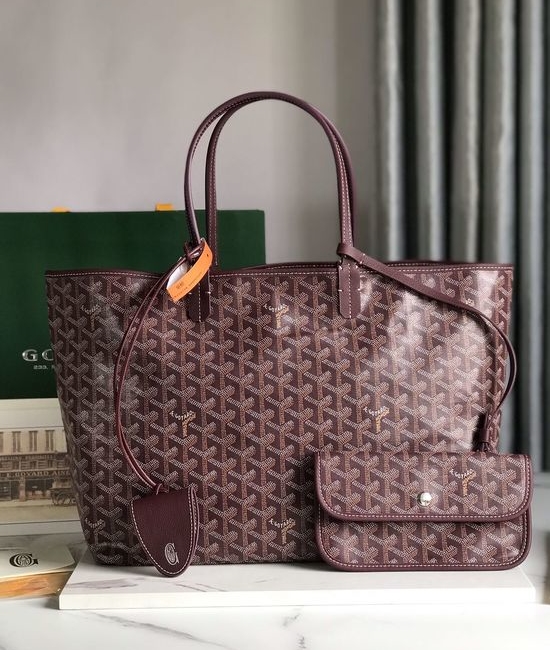 Goyard Canvas Leather Tote Bag 020144