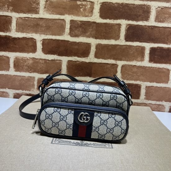 Gucci Blue Coated Pigmented Leather Bag 722557