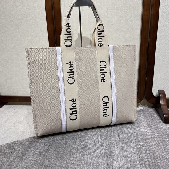 Chloe Woody Tote Large Canvas Bag 6044
