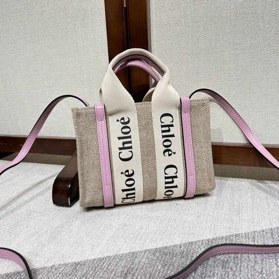 Chloe Woody Linen Tote Bag 6060