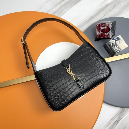 Yves Saint Laurent YSL Le 5A7 Croc-Embossed Shoulder Bag 657228