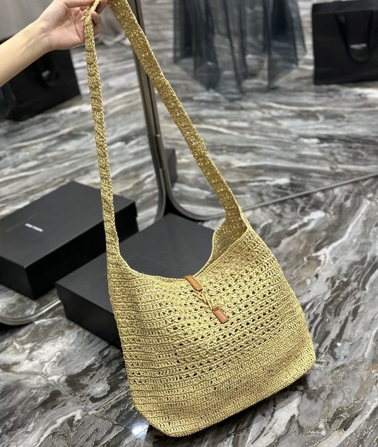 Yves Saint Laurent YSL Raffia Woven Handbag 690941