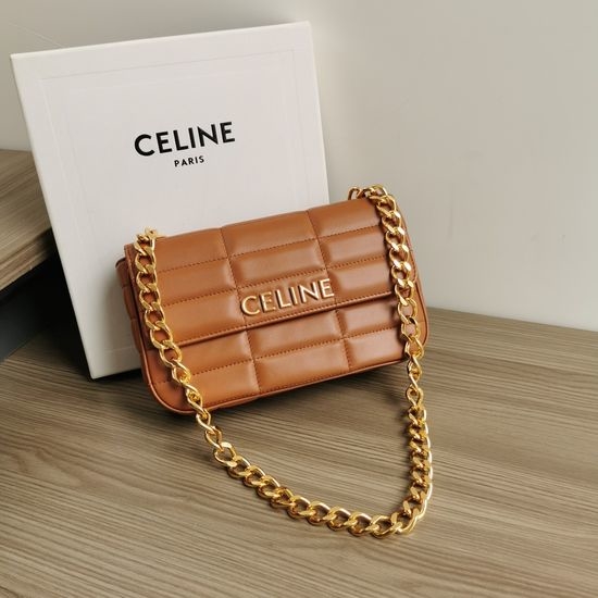 Celine Lambskin Chain Shoulder Bag 111273