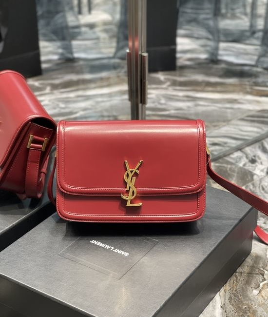 Yves Saint Laurent YSL Solferino Burgundy Gold Buckle Bag 634305